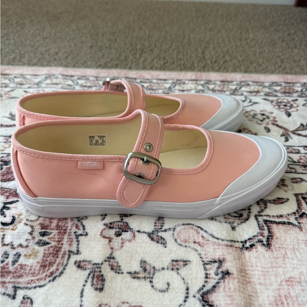 Vans Women's Peach Mary Jane Flat with Buckle - Picture 3 of 4